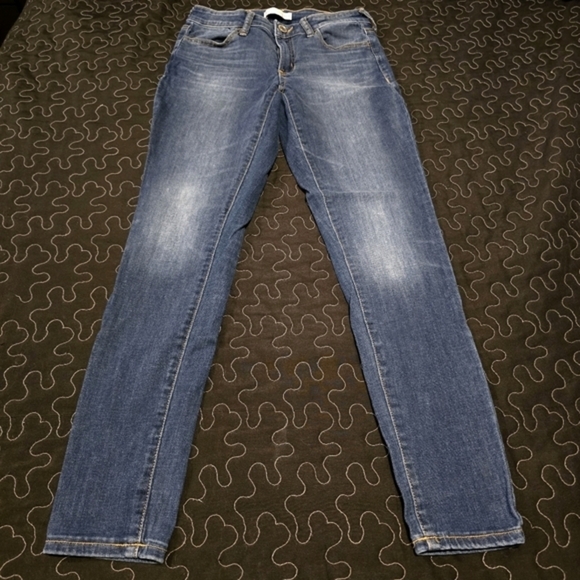 SO Dark Blue Jeans Denim Skinny Jeggings. Juniors Size 5 - Picture 2 of 7